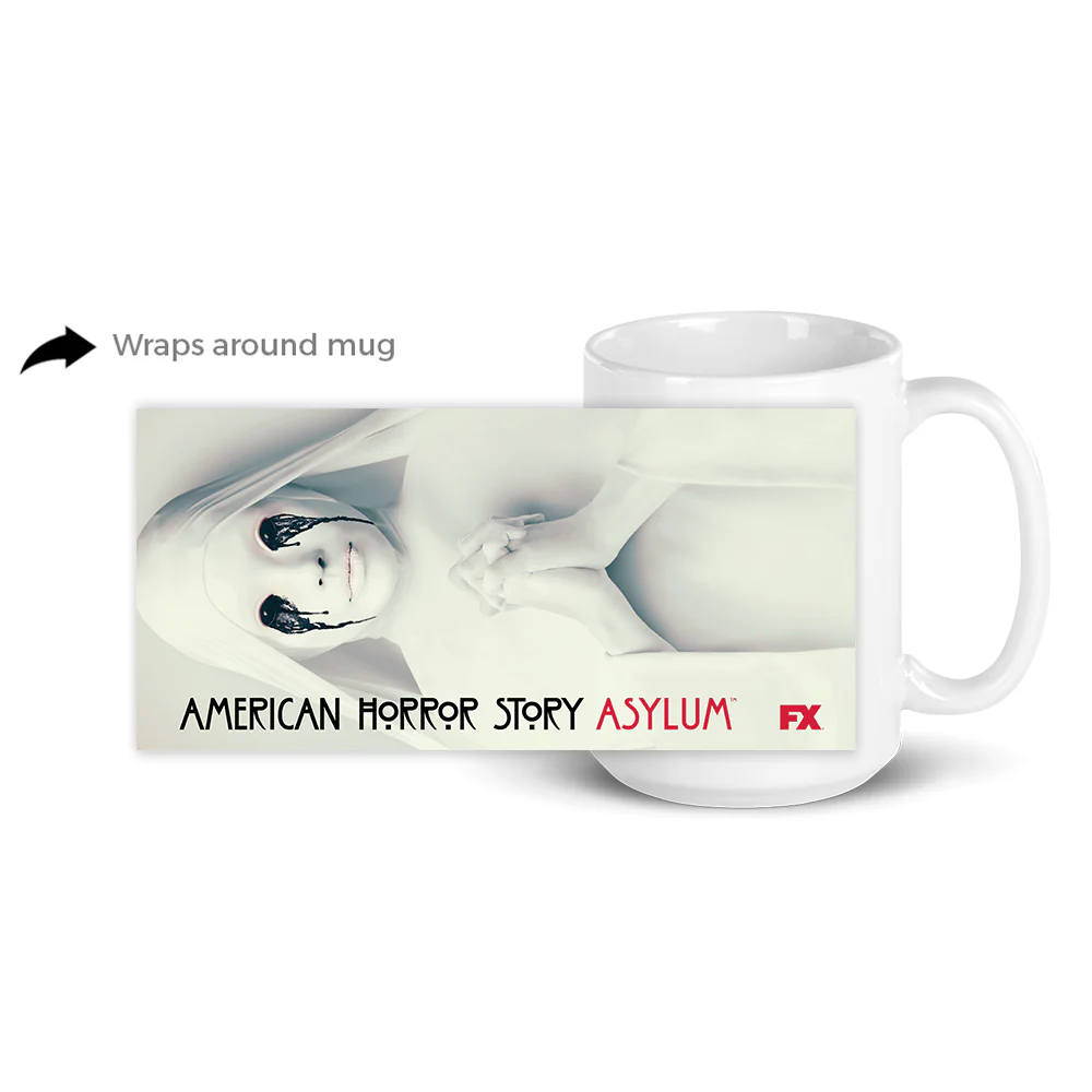 American Horror Story Asylum Art White Mug - Image 3