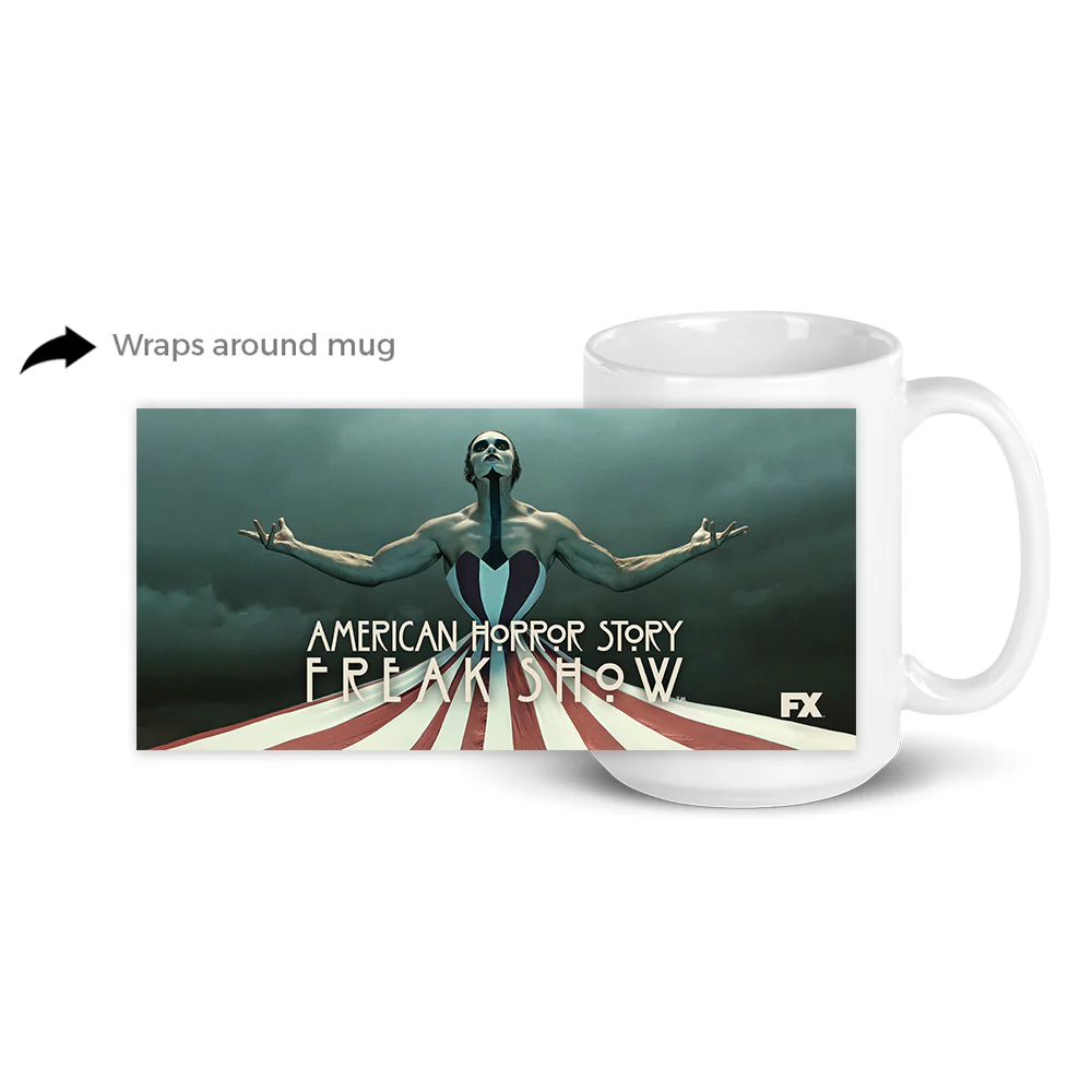 American Horror Story Freak Show Art White Mug - Image 3