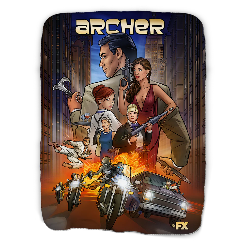 Archer Season 11 Art Sherpa Blanket - Image 3