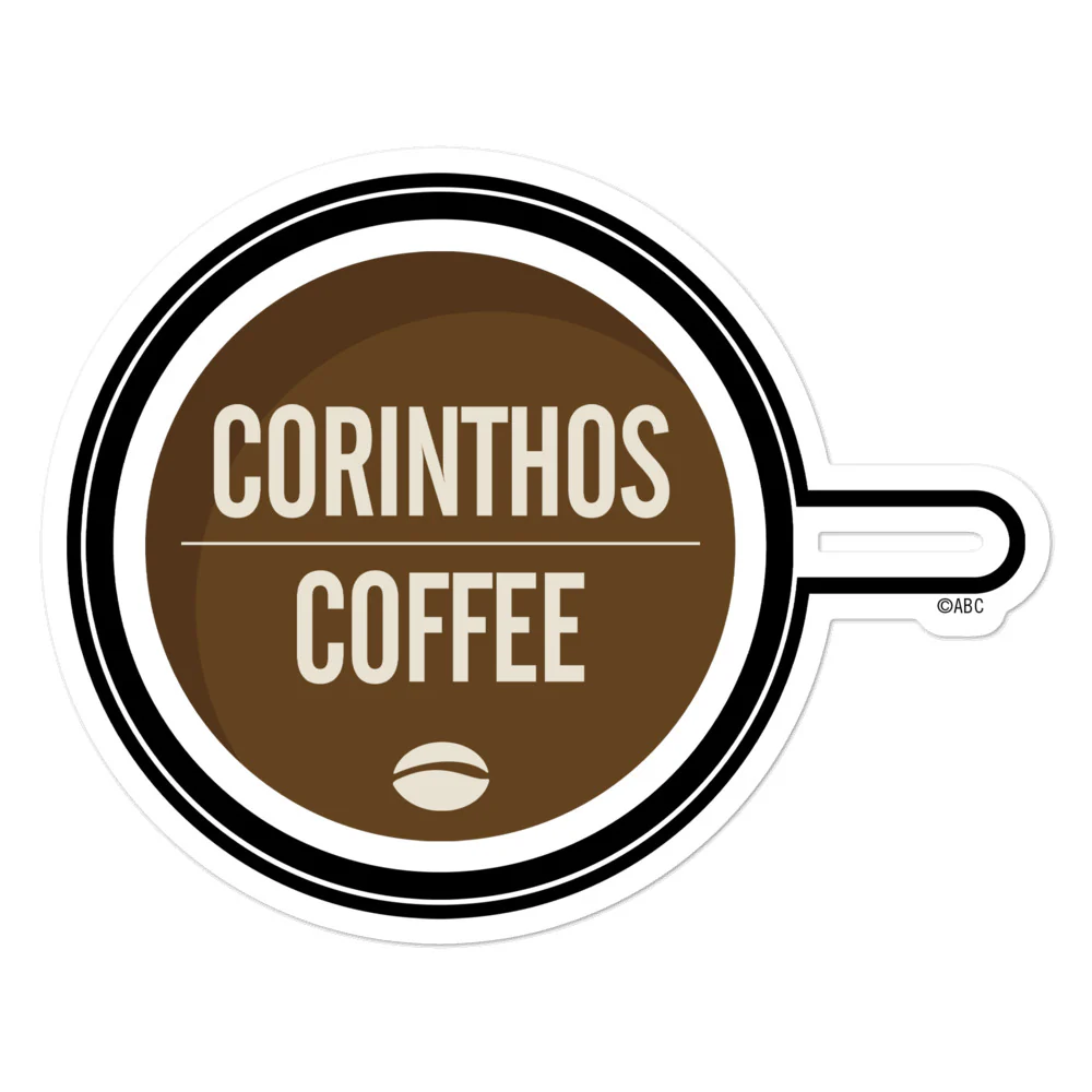 General Hospital  Corinthos Coffee Logo Die Cut Sticker - Image 4