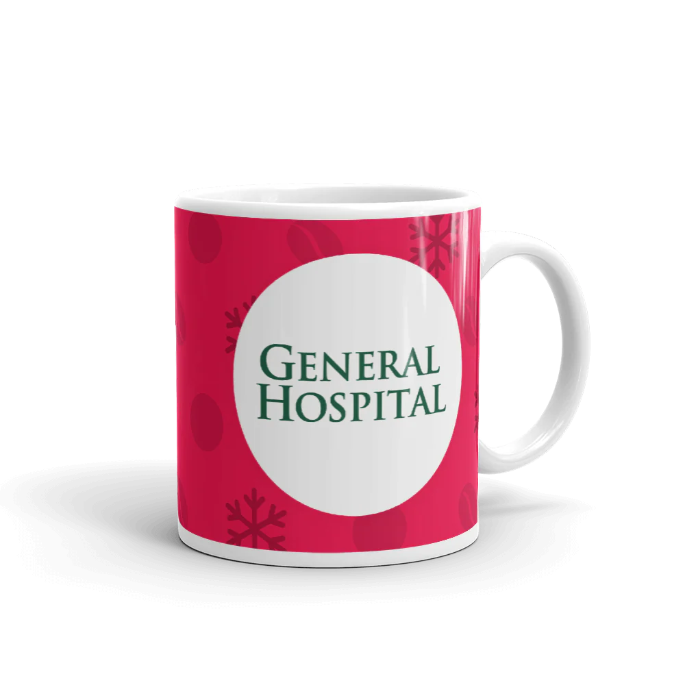 General Hospital Corinthos Coffee Snowflake White Mug - Image 3
