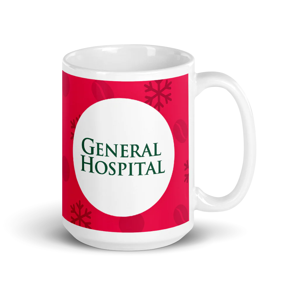 General Hospital Corinthos Coffee Snowflake White Mug - Image 4