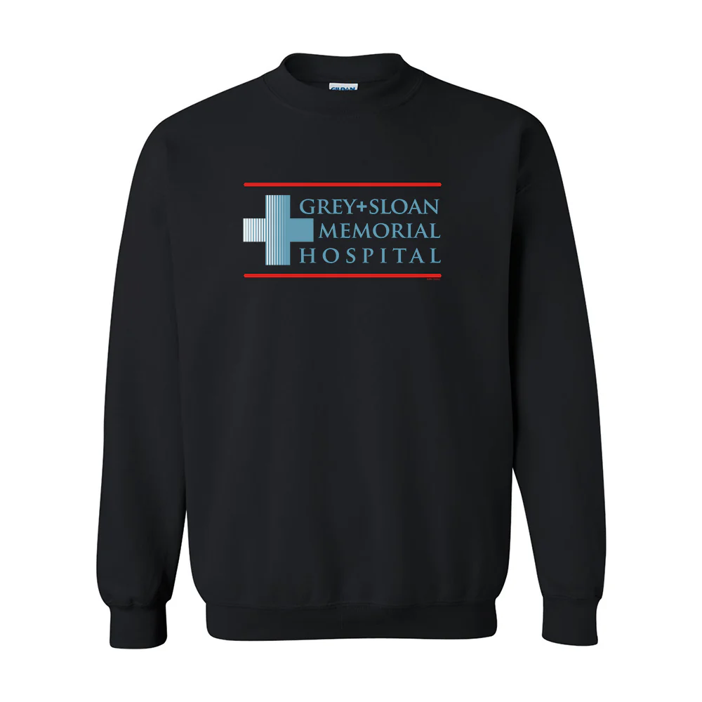 Grey's Anatomy Grey + Sloan Memorial Hospital  Fleece Crewneck Sweatshirt - Image 3