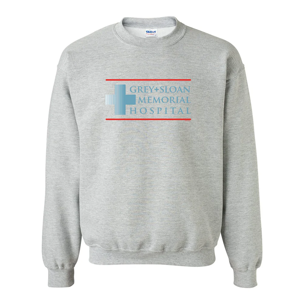 Grey's Anatomy Grey + Sloan Memorial Hospital  Fleece Crewneck Sweatshirt - Image 4