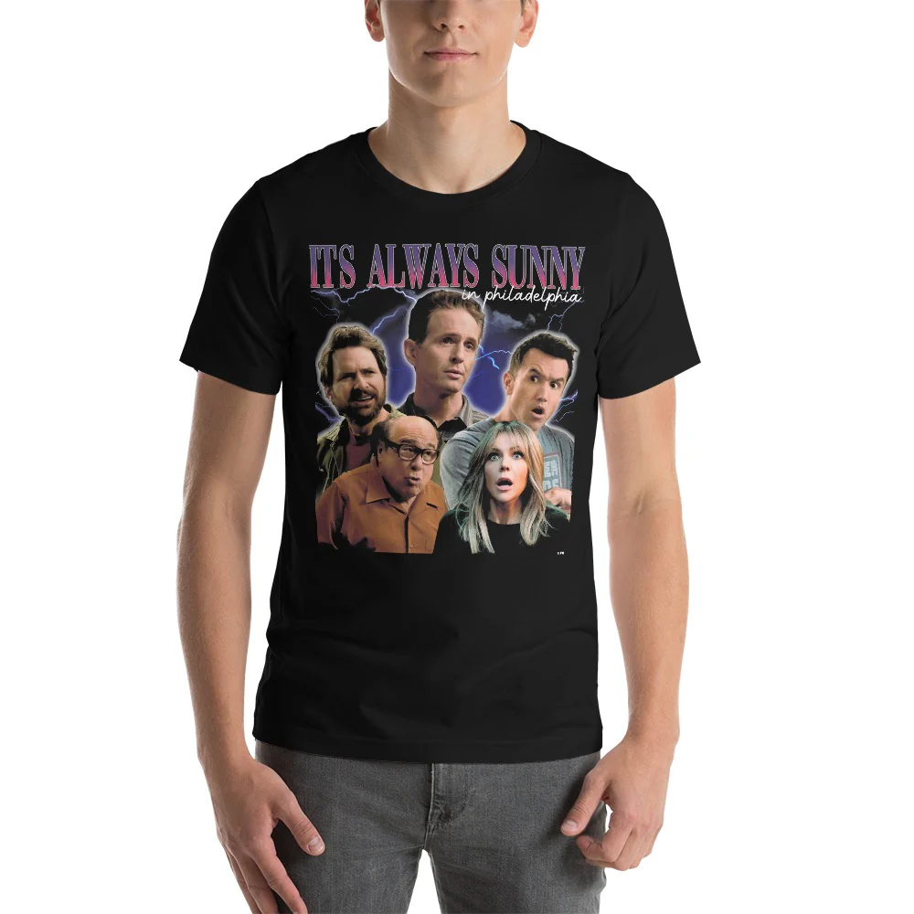 It's Always Sunny in Philadelphia 90s Character Adult T-Shirt - Image 3