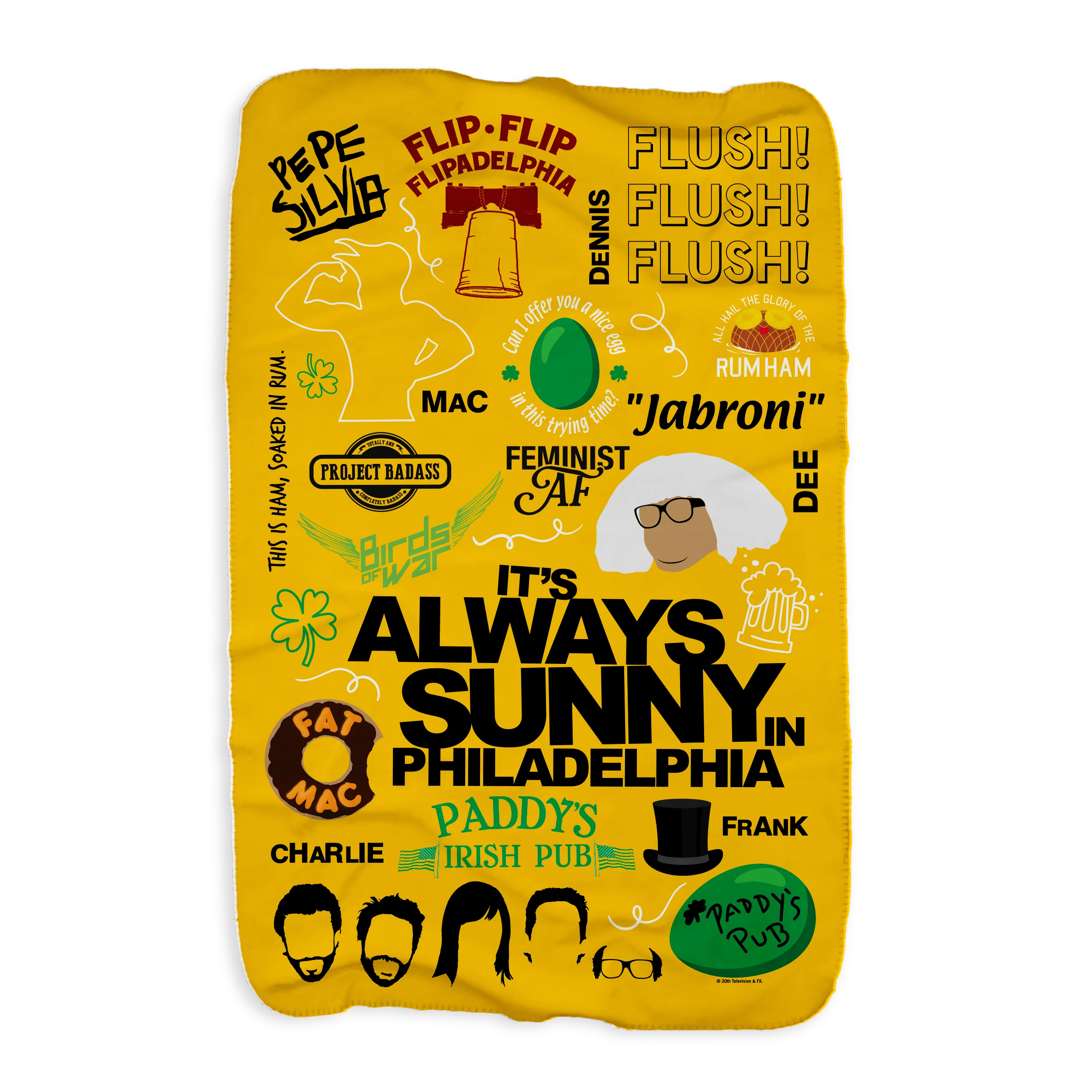 It's Always Sunny in Philadelphia Mash Up Sherpa Blanket - Image 3