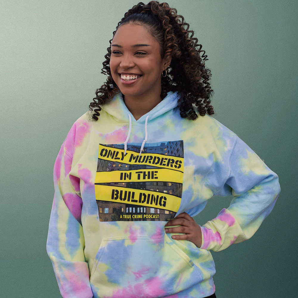 Only Murders in the Building Podcast Logo Tie Dye Hoodie - Image 3