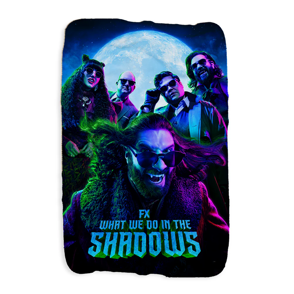 What We Do in the Shadows Season 3 Moon Key Art Sherpa Blanket - Image 3
